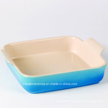 Blue Color Glazed Bake Pan Bakeware